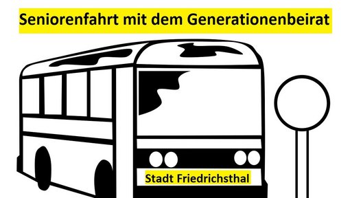 Grafik schwarz-weiß Foto mit gelber Aufschrift der Stadt Friedrichsthal