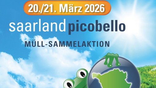 Picobello 2026 Plakat des EVS zum Aufruf Picobello 2026 mit Maskottchen dem Frosch